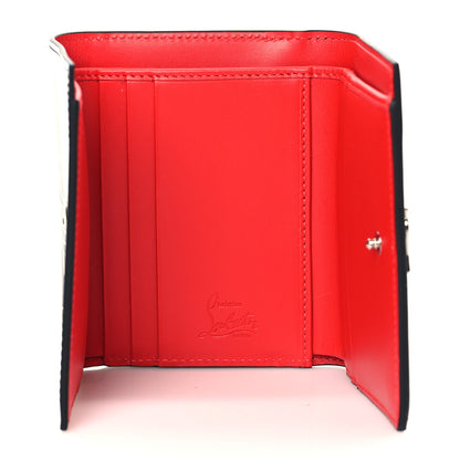 Christian Louboutin Patent Loubitag Loubiclutch Graffiti Mini Trifold Wallet Black 5 of 7