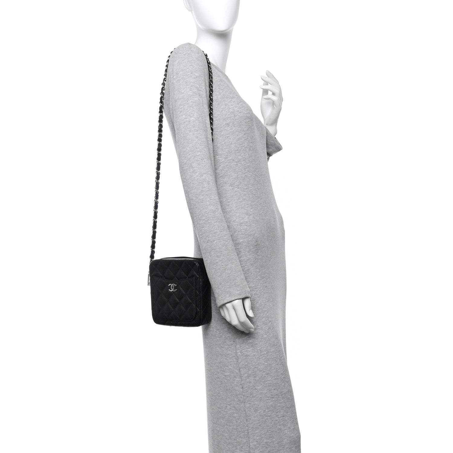 Chanel Caviar Quilted Camera Case Crossbody Bag Black 2 of 11