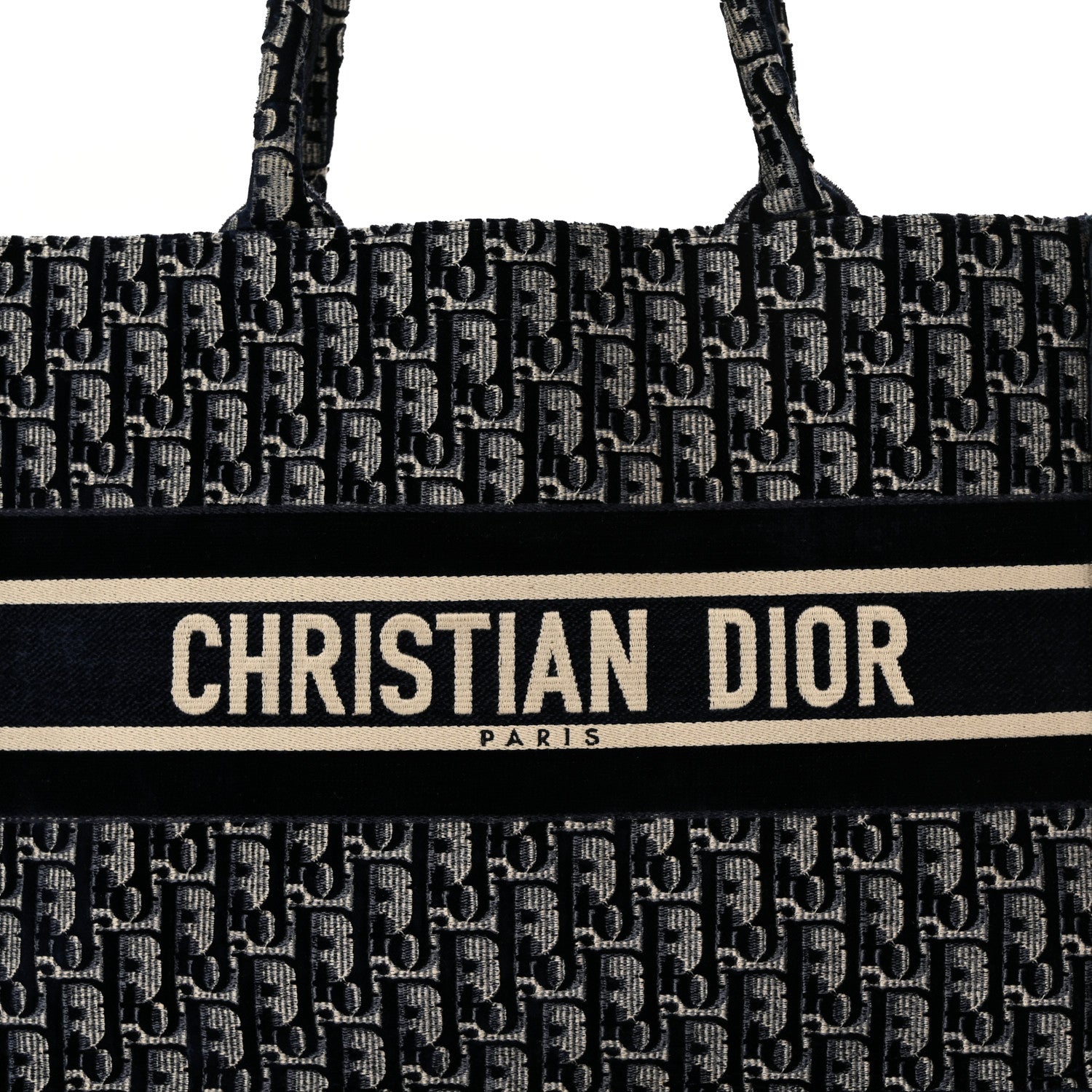 Christian Dior Oblique Velvet Medium Book Tote Blue Multicolor 8 of 12