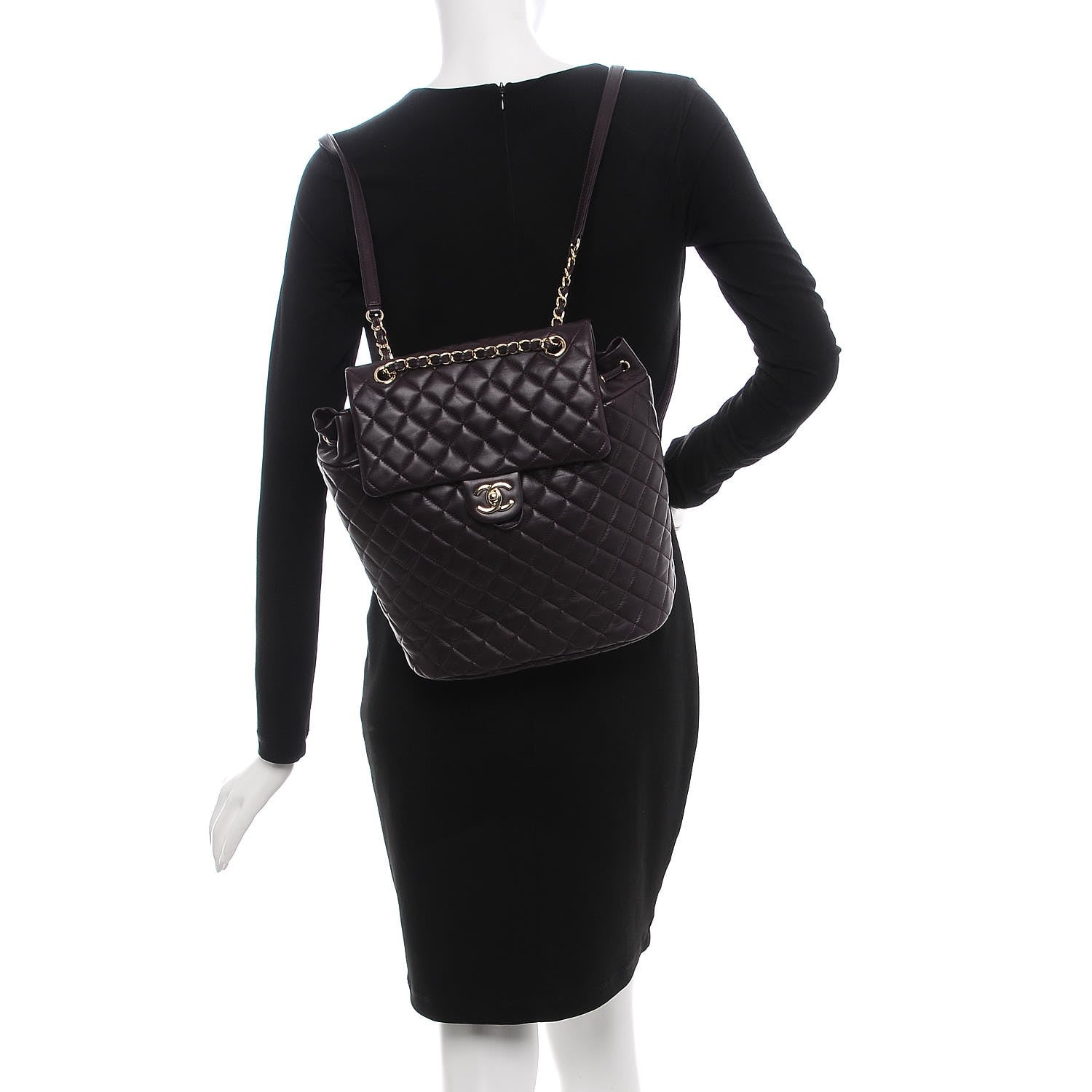 Chanel Lambskin Quilted Large Urban Spirit Backpack Dark Purple 2 of 7