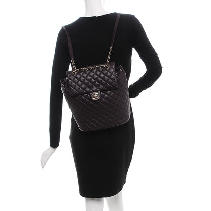 Chanel Lambskin Quilted Large Urban Spirit Backpack Dark Purple 2 of 7