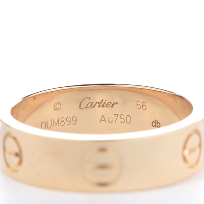 Cartier 18K Yellow Gold 5.5mm LOVE Ring 56 7.5 4 of 4