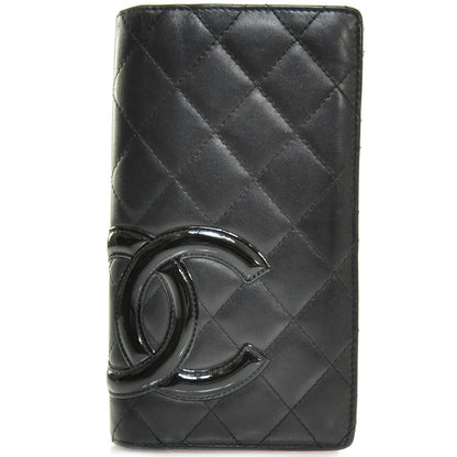 Chanel Calfskin Quilted Cambon Quilted Yen Wallet Black 1 of 9