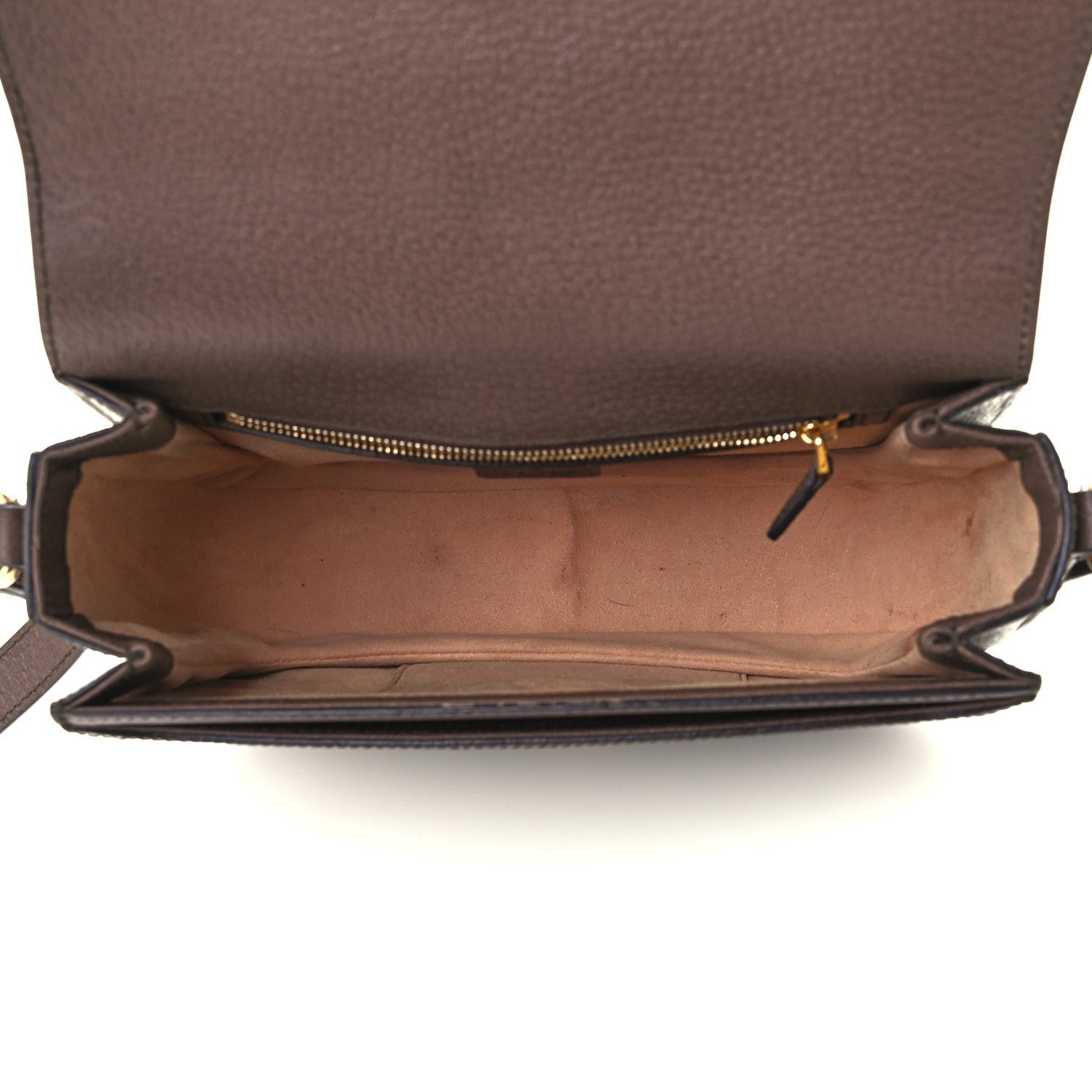 Gucci GG Supreme Monogram Web Small Ophidia Flap Messenger Bag Brown 5 of 12