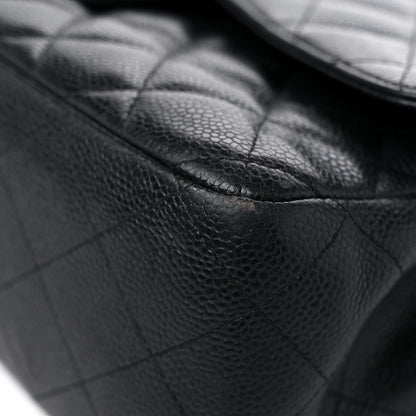 Chanel Caviar Quilted Jumbo Double Flap Black 9 of 17