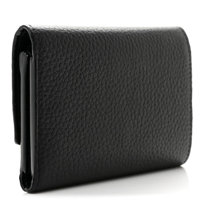 Louis Vuitton Taurillon Embellished Capucines Compact Wallet Black 3 of 8