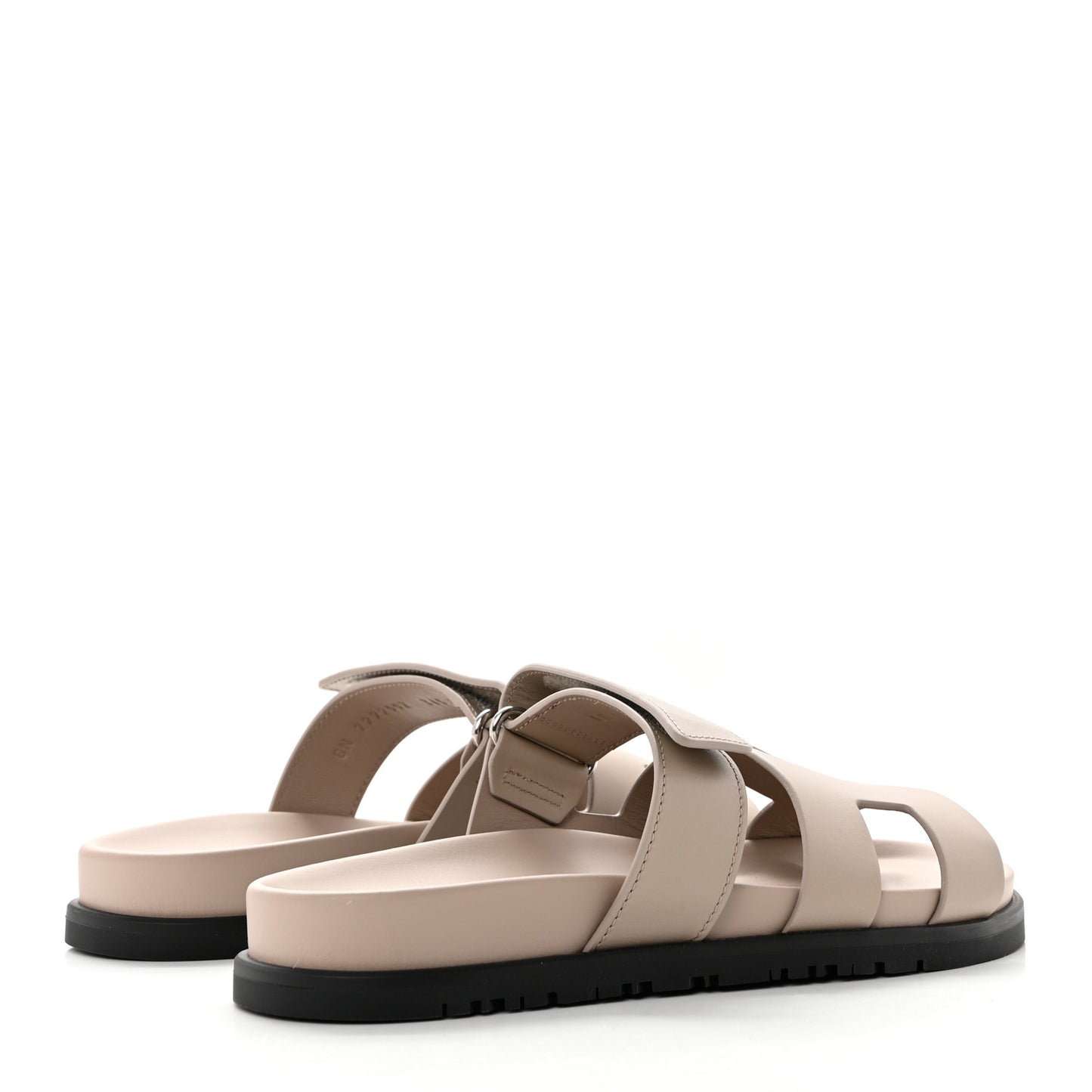 Calfskin Womens Chypre Sandals 36.5 Beige Mastic