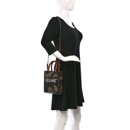 Celine Canvas Calfskin Mini Vertical Cabas Khaki 2 of 7