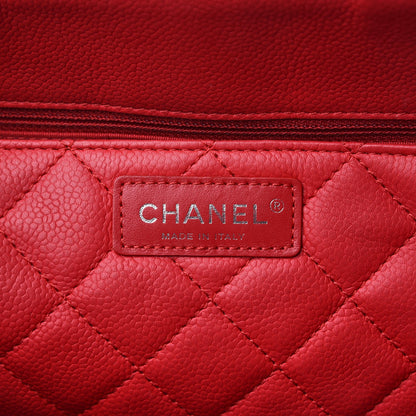 Chanel Caviar Quilted Large CC Box Shopping Tote Red 7 of 14