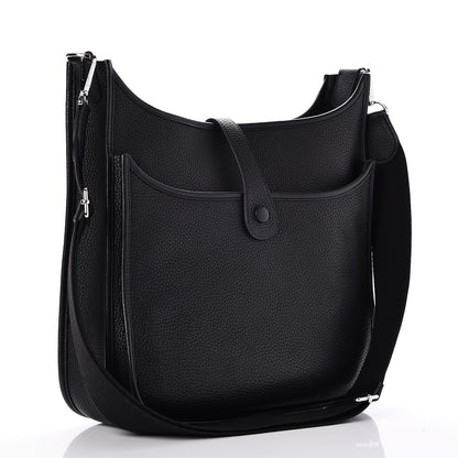 Hermes Taurillon Clemence Evelyne III GM Black 3 of 7