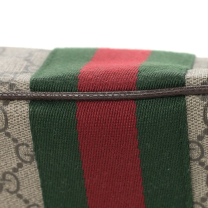 Gucci GG Supreme Monogram Web Small Ophidia Half Moon Hobo Brown 16 of 16
