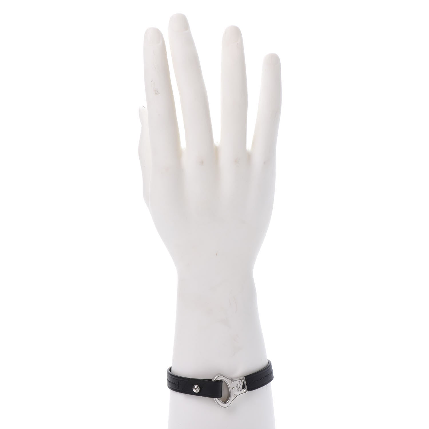 Louis Vuitton Calfskin Mens Archive Bracelet 19 Black 2 of 6