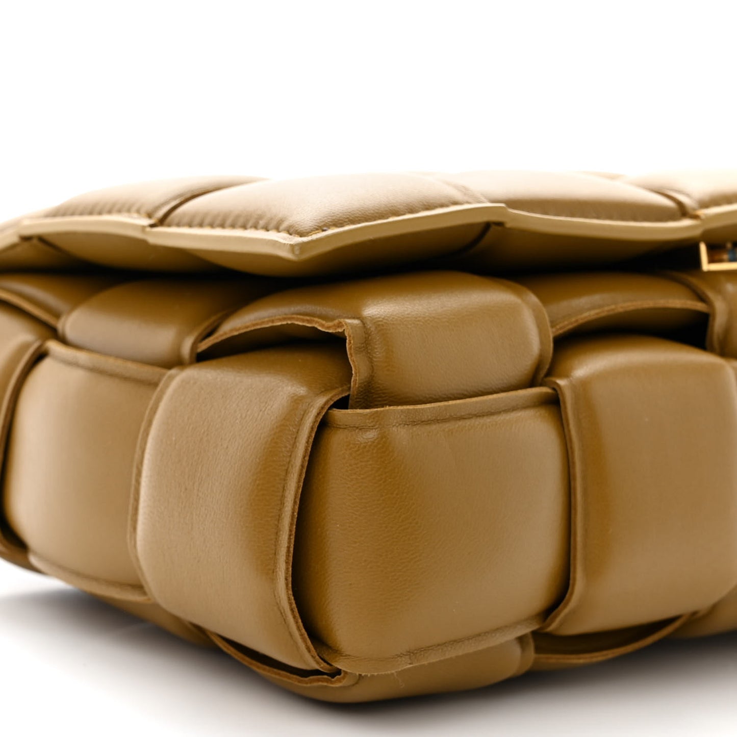 Nappa Maxi Intreccio Padded Cassette Crossbody Bag Acorn