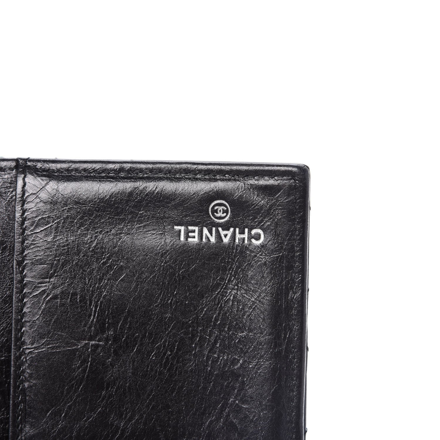 Chanel Metallic Aged Calfskin Quilted Reissue Long Flap Wallet So Black 8 of 11