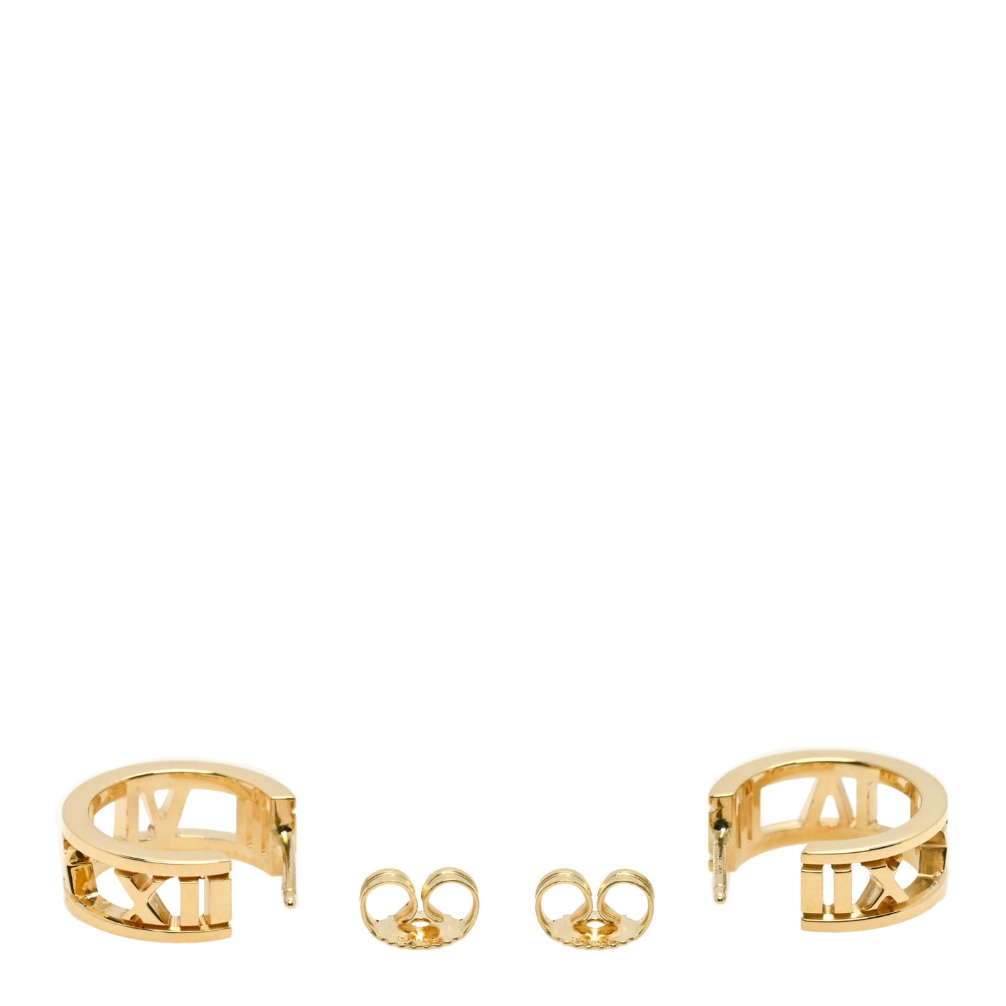 18K Yellow Gold Mini Atlas Hoop Earrings