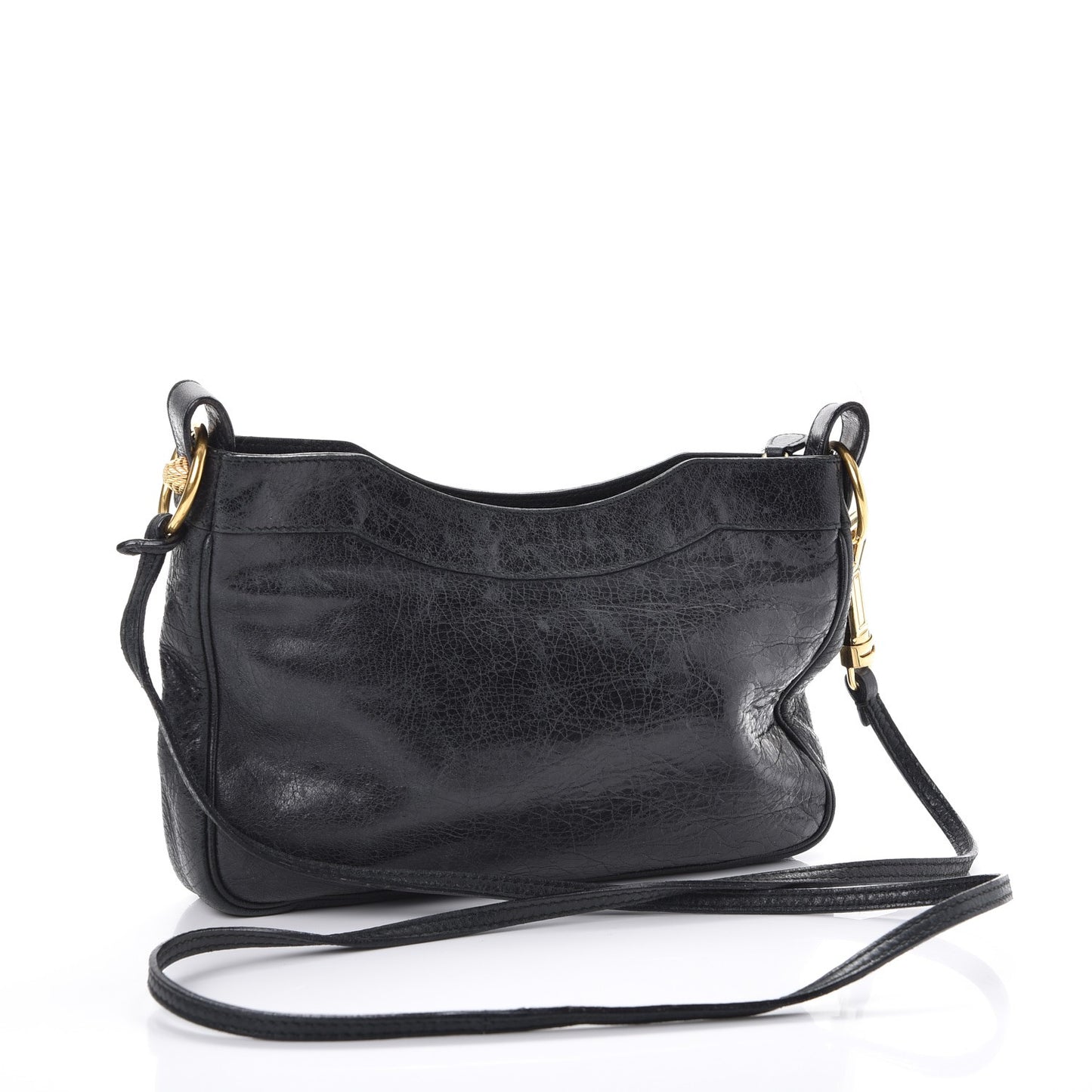 Agneau Giant 12 Gold Hardware Hip Black