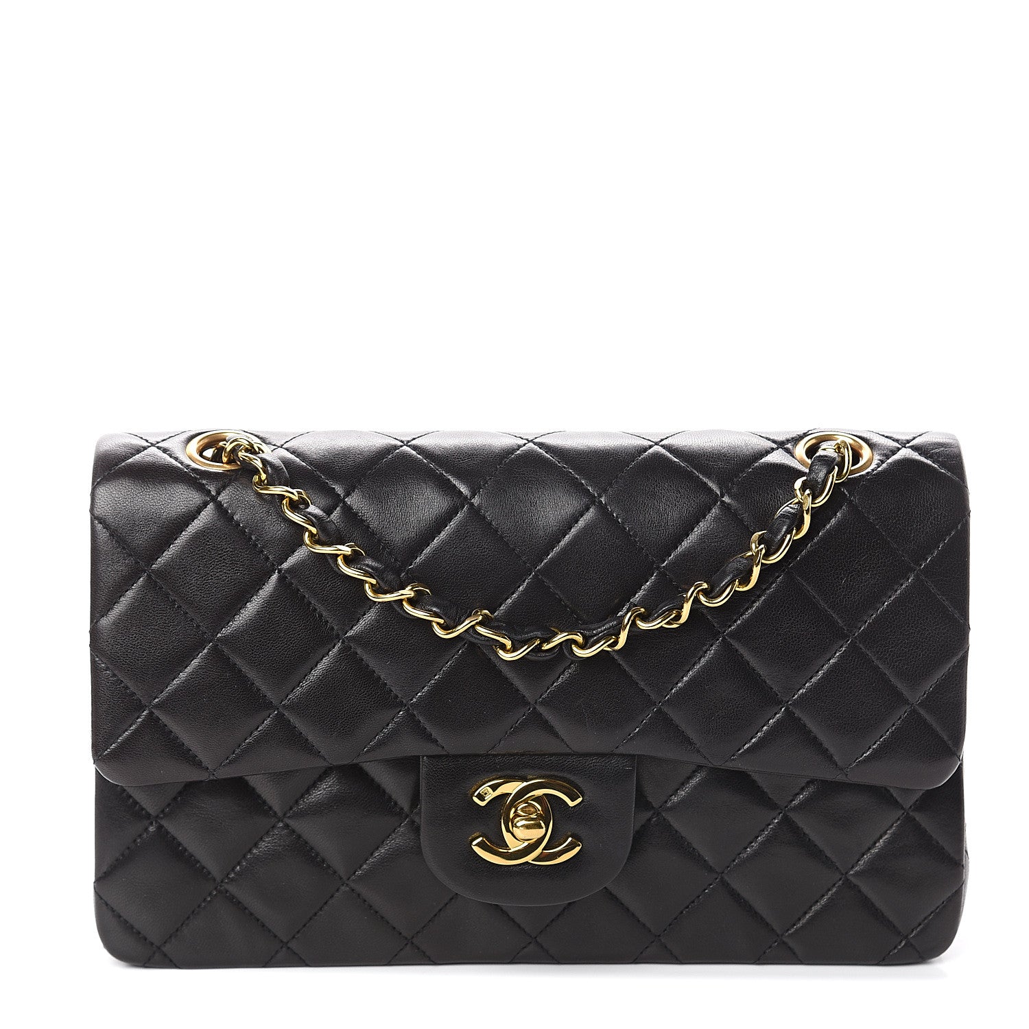 Chanel Lambskin Quilted Small Double Flap Black 1 of 8