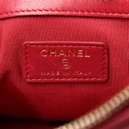 Chanel Goatskin Quilted Large Chanel 19 Pouch Red 6 of 8