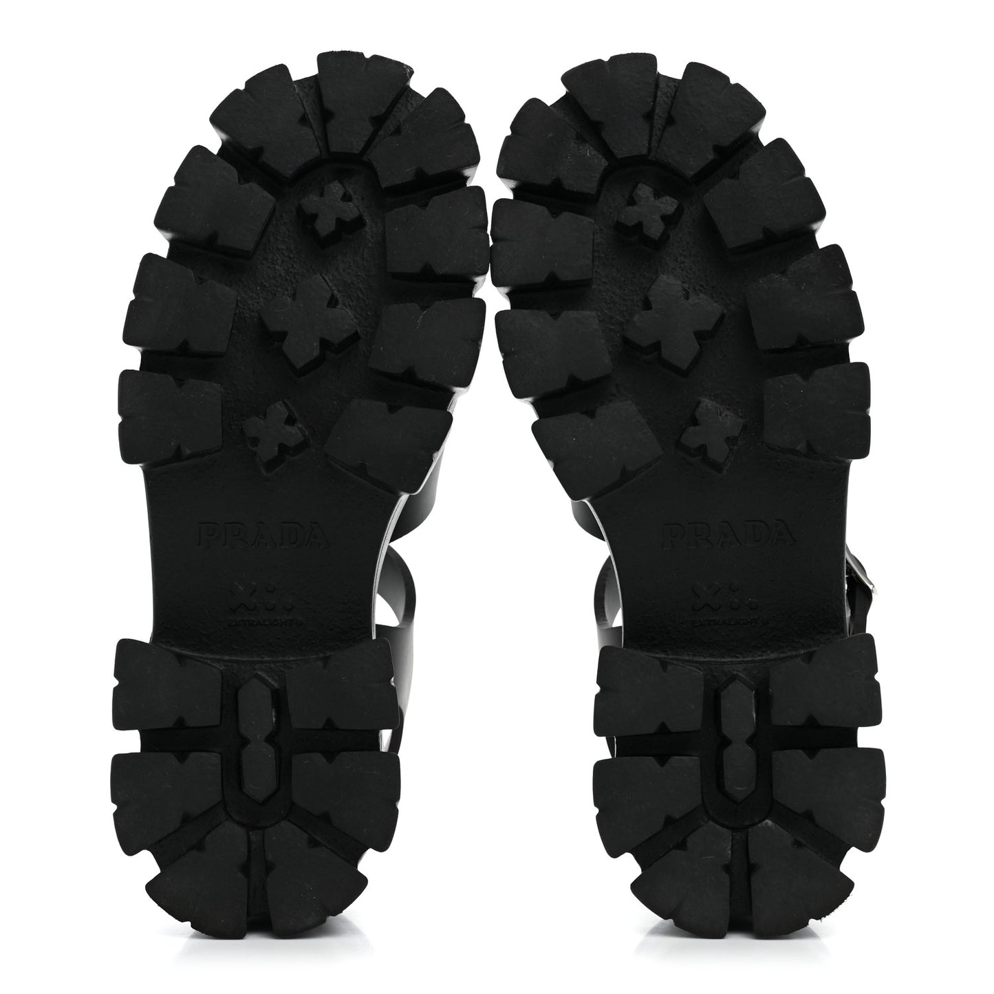Foam Rubber Metal Triangle Logo Monolith 55mm Soft Cage Sandals 37 Black