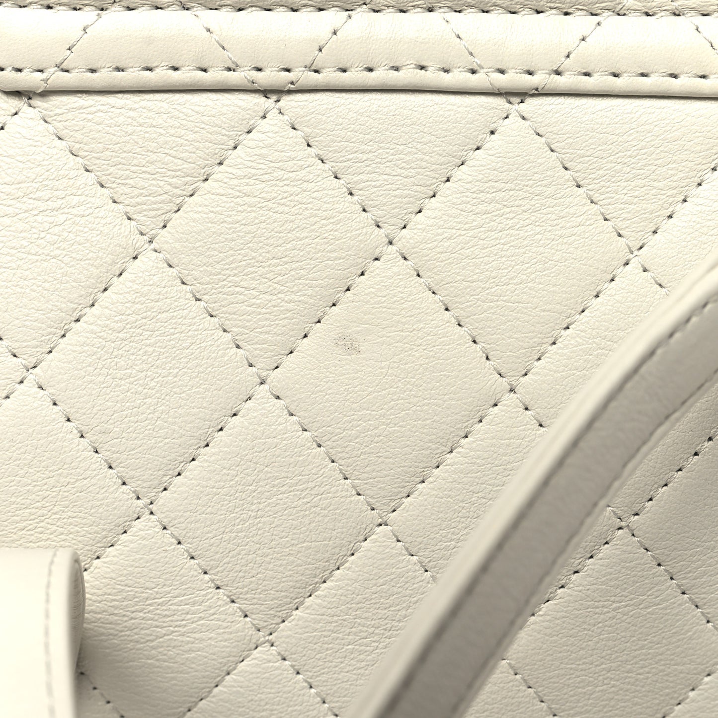 Lambskin Quilted Small Duma Drawstring Backpack White