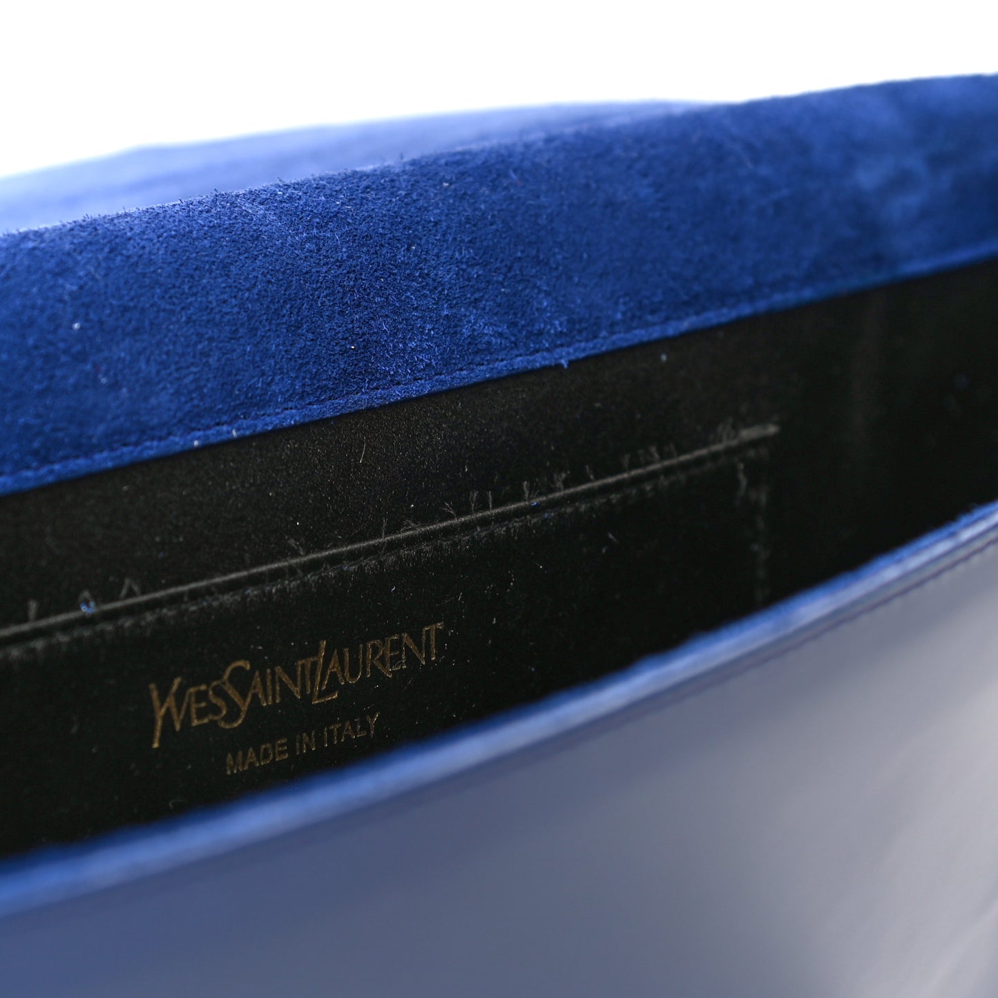 Patent Calfskin Monogram Large Belle De Jour Clutch Royal Blue