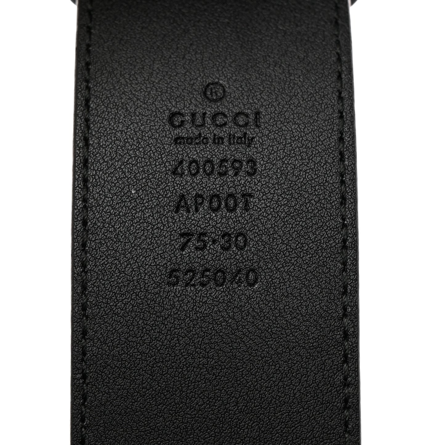 Calfskin Double G 40mm Belt 75 30 Black