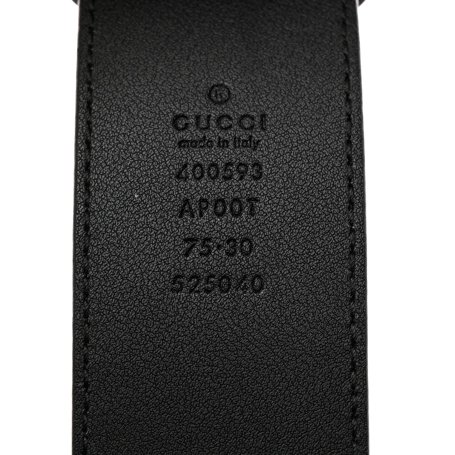 Gucci Calfskin Double G 40mm Belt 75 30 Black 3 of 6