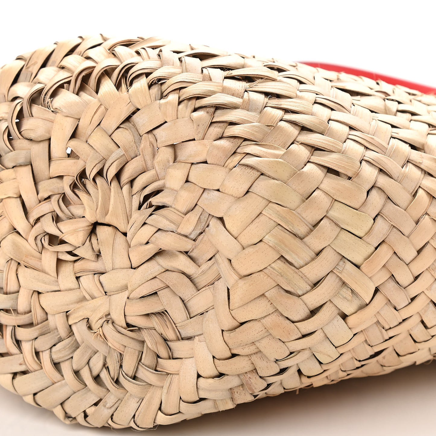 Woven Straw Small Loubishore Tote Beige