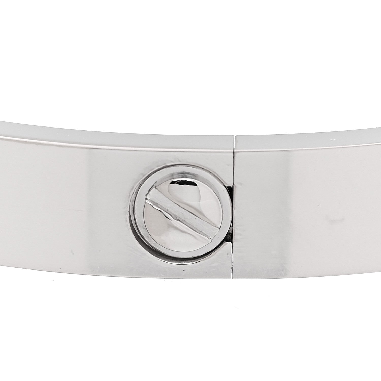 Cartier 18K White Gold 4 Diamond Love Bracelet 18 8 of 9