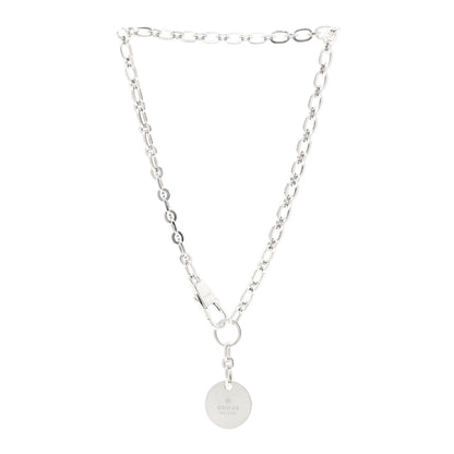 Gucci Sterling Silver Round Logo Pendant Necklace 3 of 5