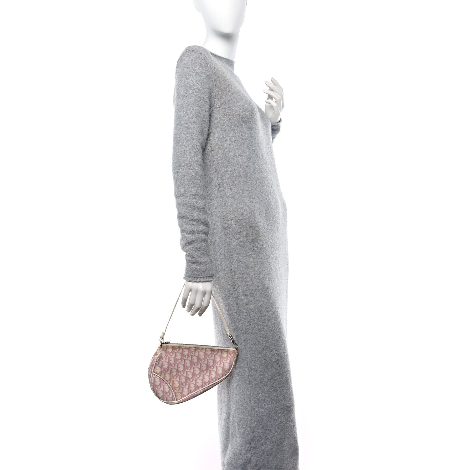 Christian Dior Monogram Mini Saddle Pochette Pink 2 of 14