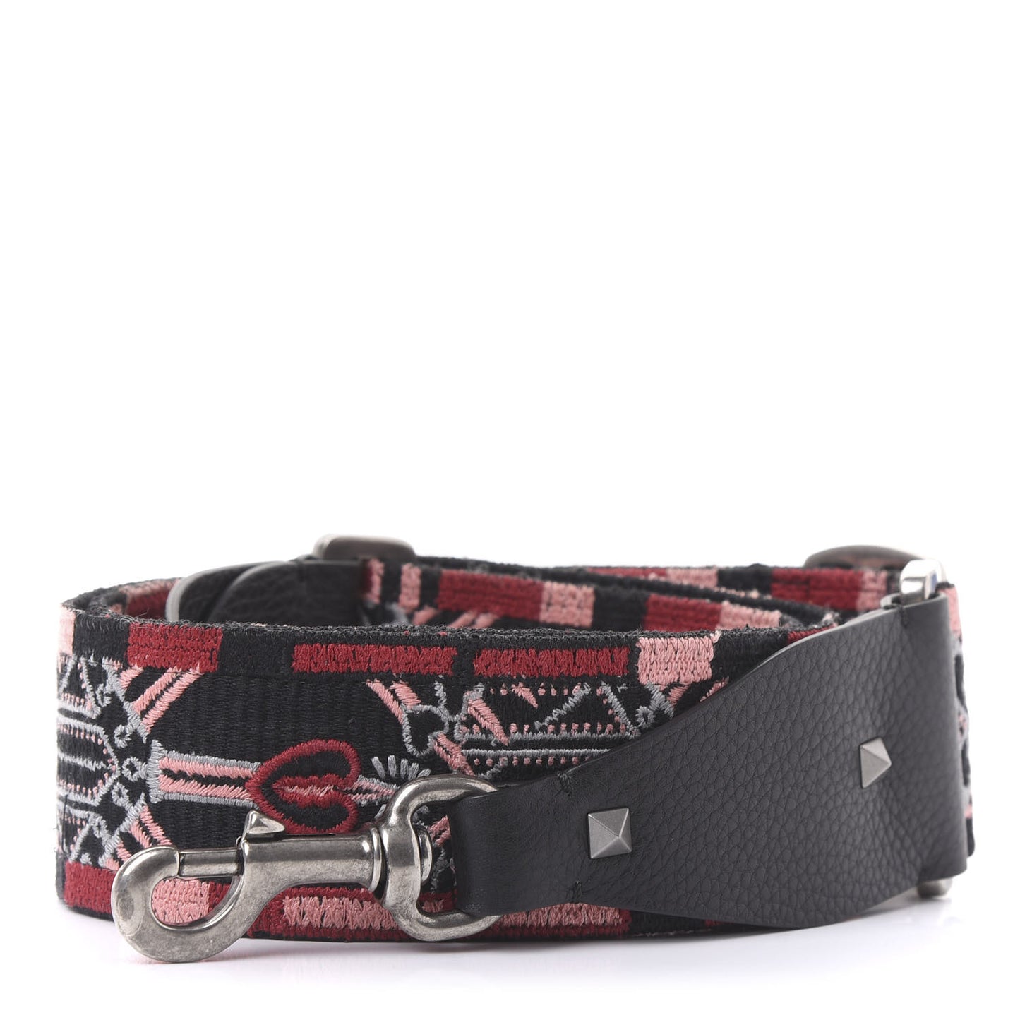 Canvas Loveblade Embroidered Rockstud Guitar Strap Multicolor
