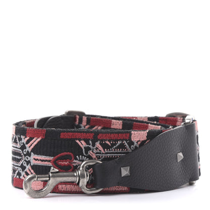 Valentino Garavani Canvas Loveblade Embroidered Rockstud Guitar Strap Multicolor 1 of 5