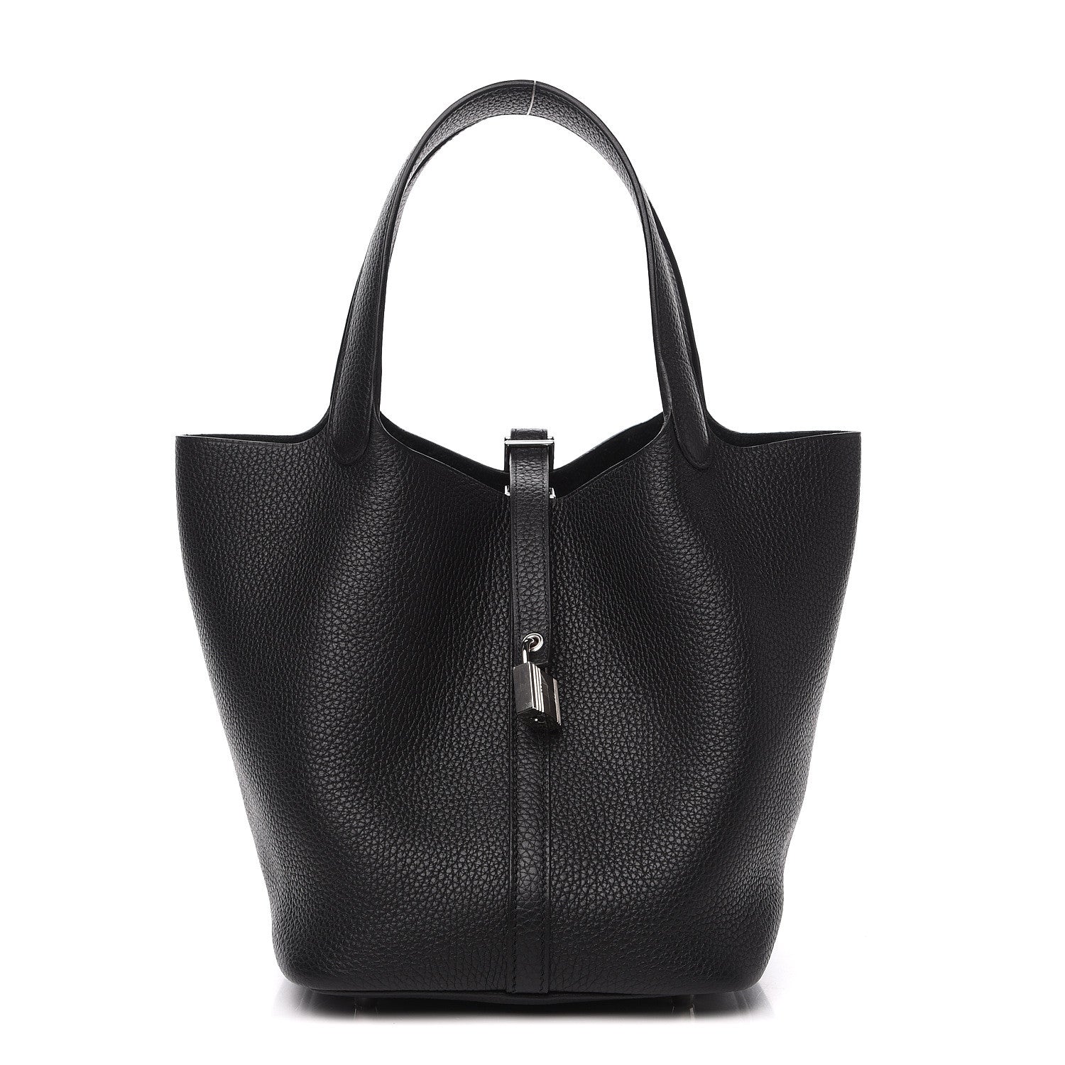 Hermes Taurillon Clemence Picotin Lock 22 MM Black 1 of 10