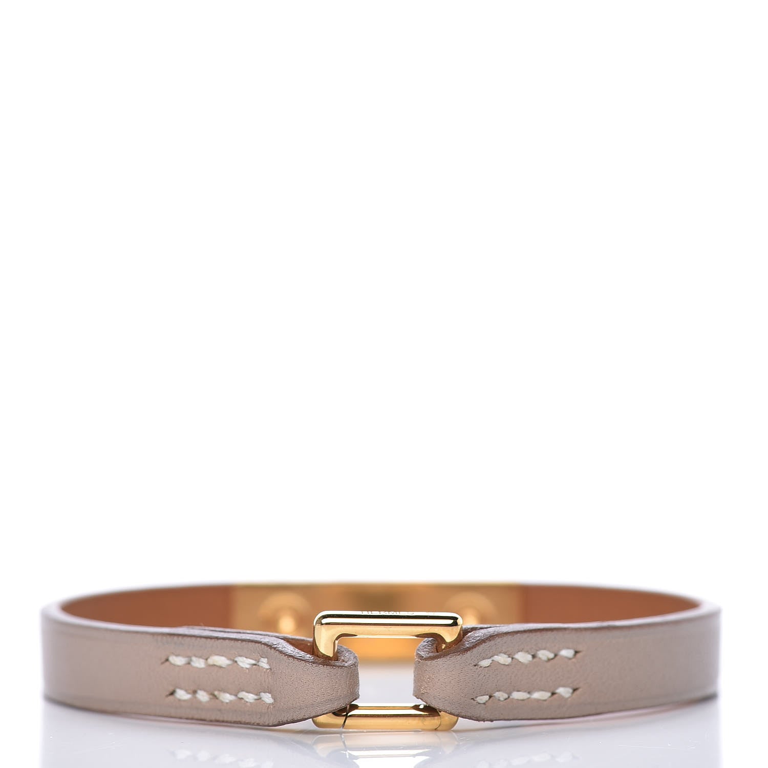 Hermes Tadelakt Micro Kelly Bracelet M Argile 3 of 6