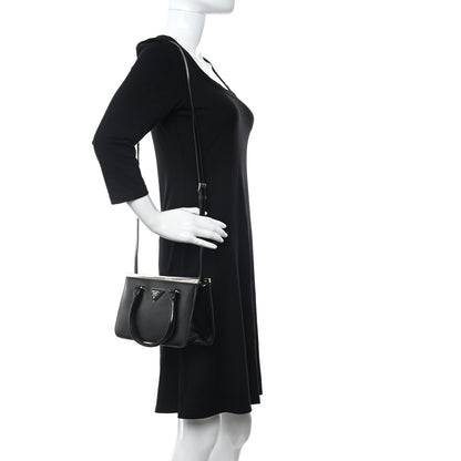 Prada Saffiano Vernice Top Handle Bag Black 2 of 7