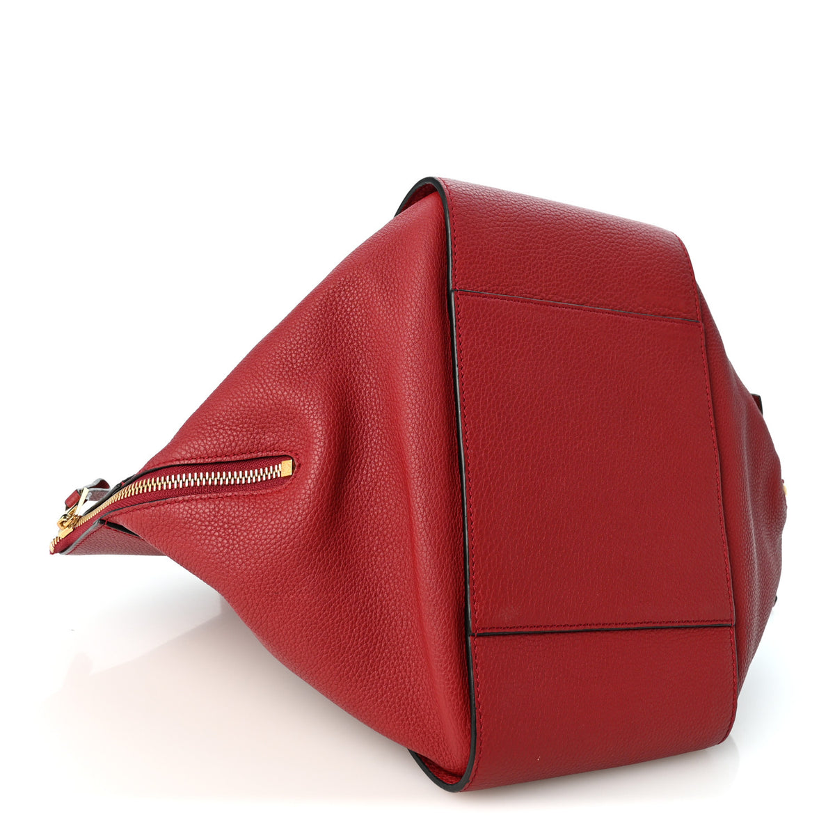Grained Calfskin Small Hammock Shoulder Bag Raspberry