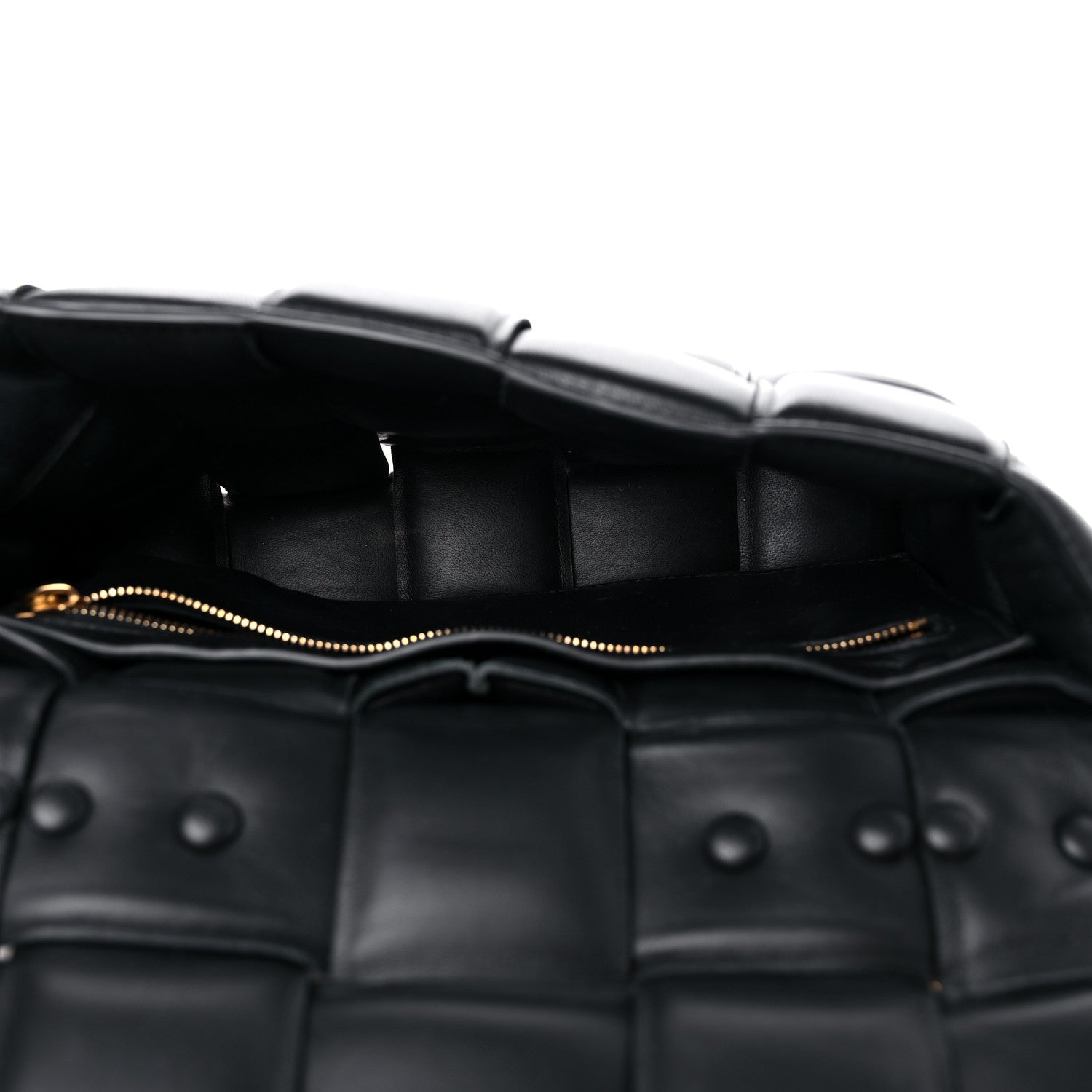 Bottega Veneta Lambskin Maxi Intreccio Padded Chain Cassette Crossbody Bag Black 5 of 11