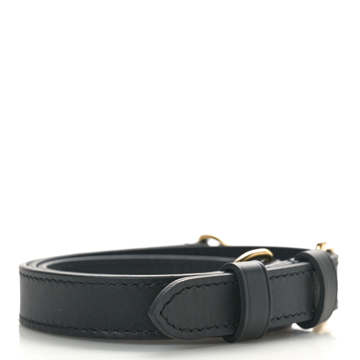 Louis Vuitton Calfskin Adjustable Shoulder Strap Black 2 of 3