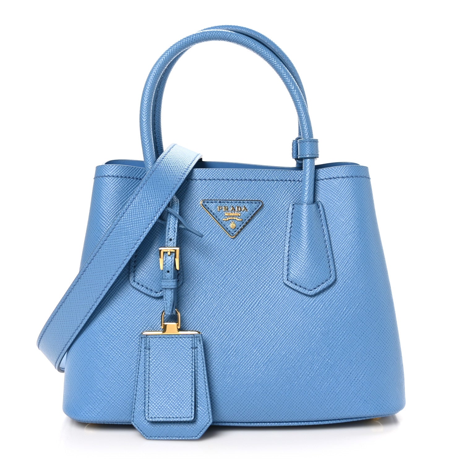 Prada Saffiano Cuir Mini Double Bag Onda 1 of 9