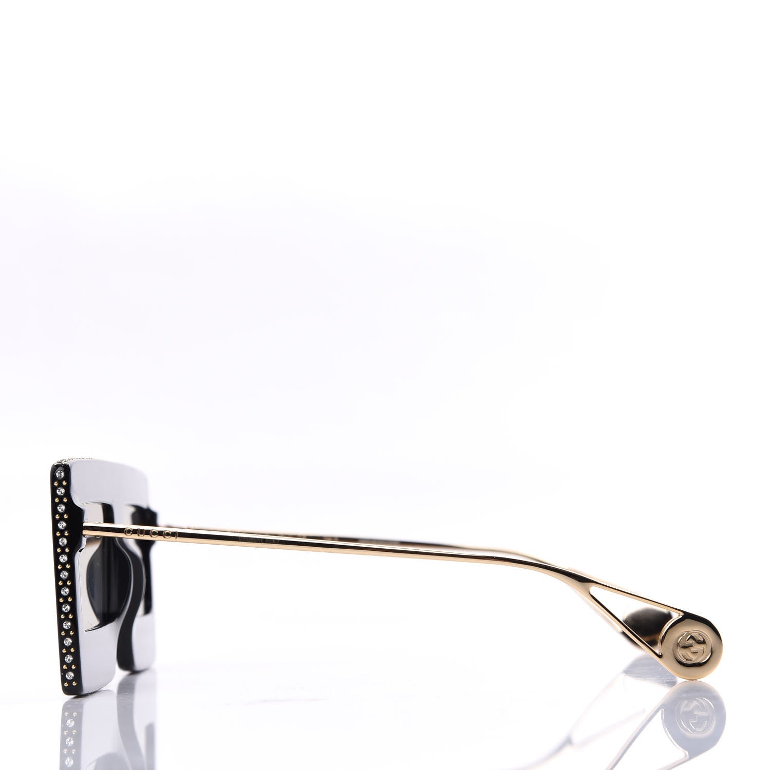 Gucci Acetate Crystal Mask-Frame Sunglasses GG0431S Black 3 of 10