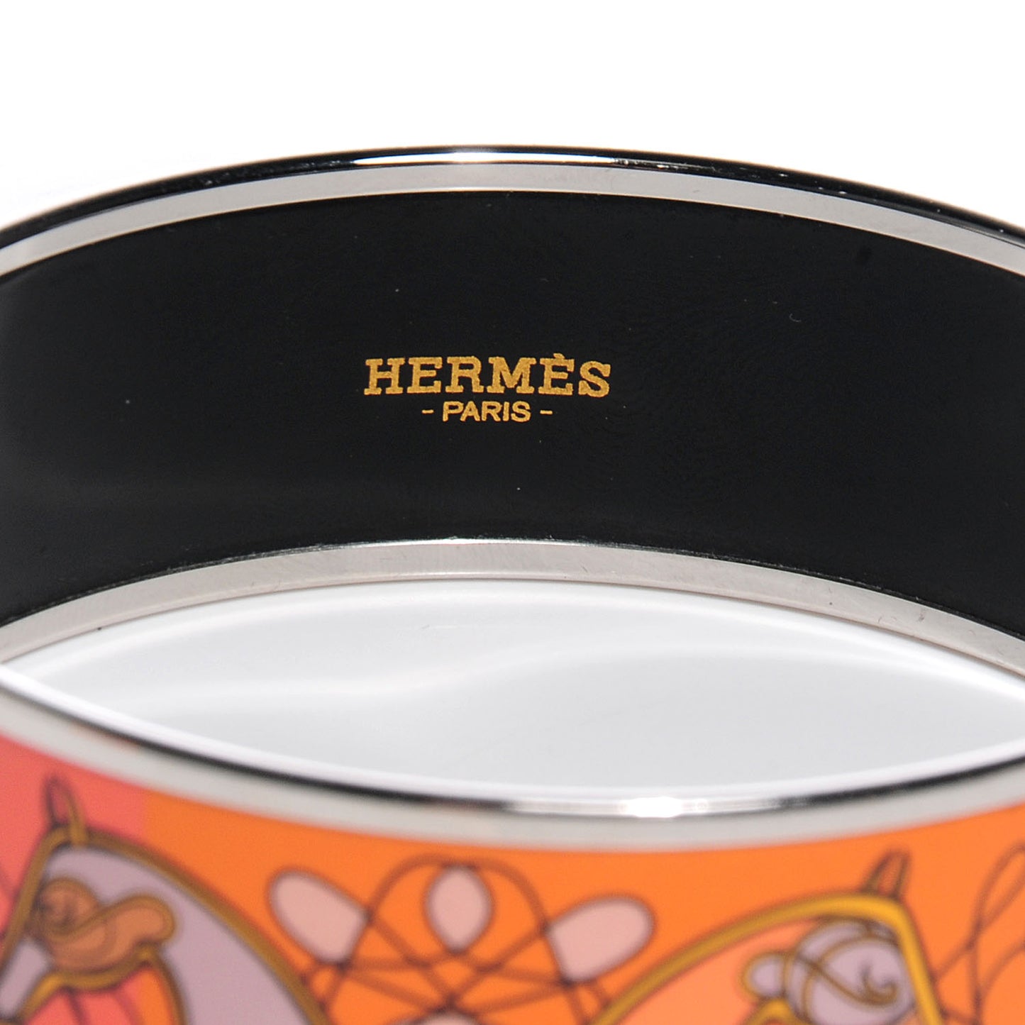 Enamel Printed Wide Coup De Fouet Bracelet 70