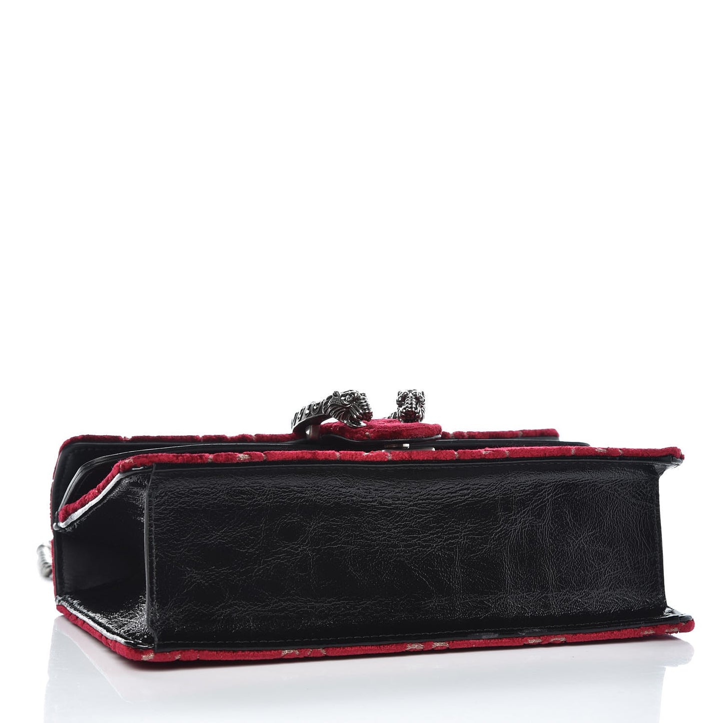 Velvet Skipper Crystal GG Monogram Small Dionysus Shoulder Bag Red Cipria Black Black Diamond