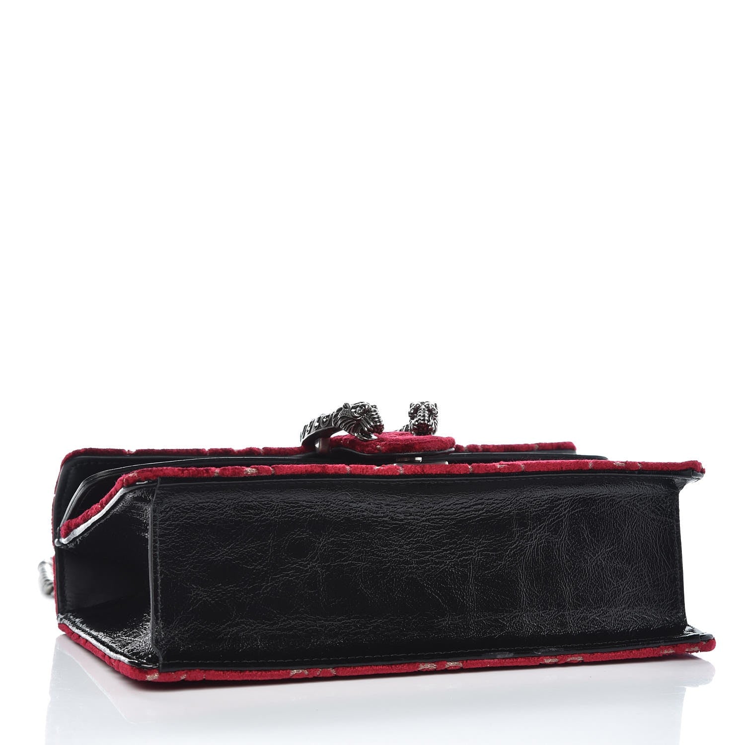Gucci Velvet Skipper Crystal GG Monogram Small Dionysus Shoulder Bag Red Cipria Black Black Diamond 4 of 7