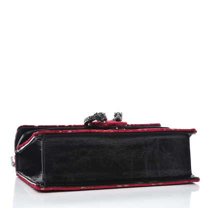 Gucci Velvet Skipper Crystal GG Monogram Small Dionysus Shoulder Bag Red Cipria Black Black Diamond 4 of 7