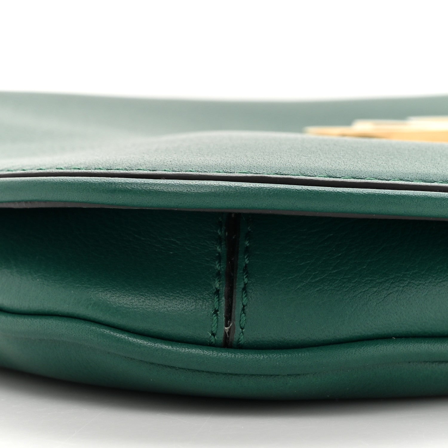 Gucci Roxy Calfskin Blondie Chain Shoulder Flap Bag Emerald 10 of 10