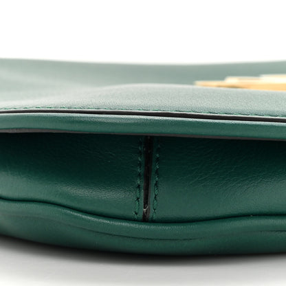 Gucci Roxy Calfskin Blondie Chain Shoulder Flap Bag Emerald 10 of 10