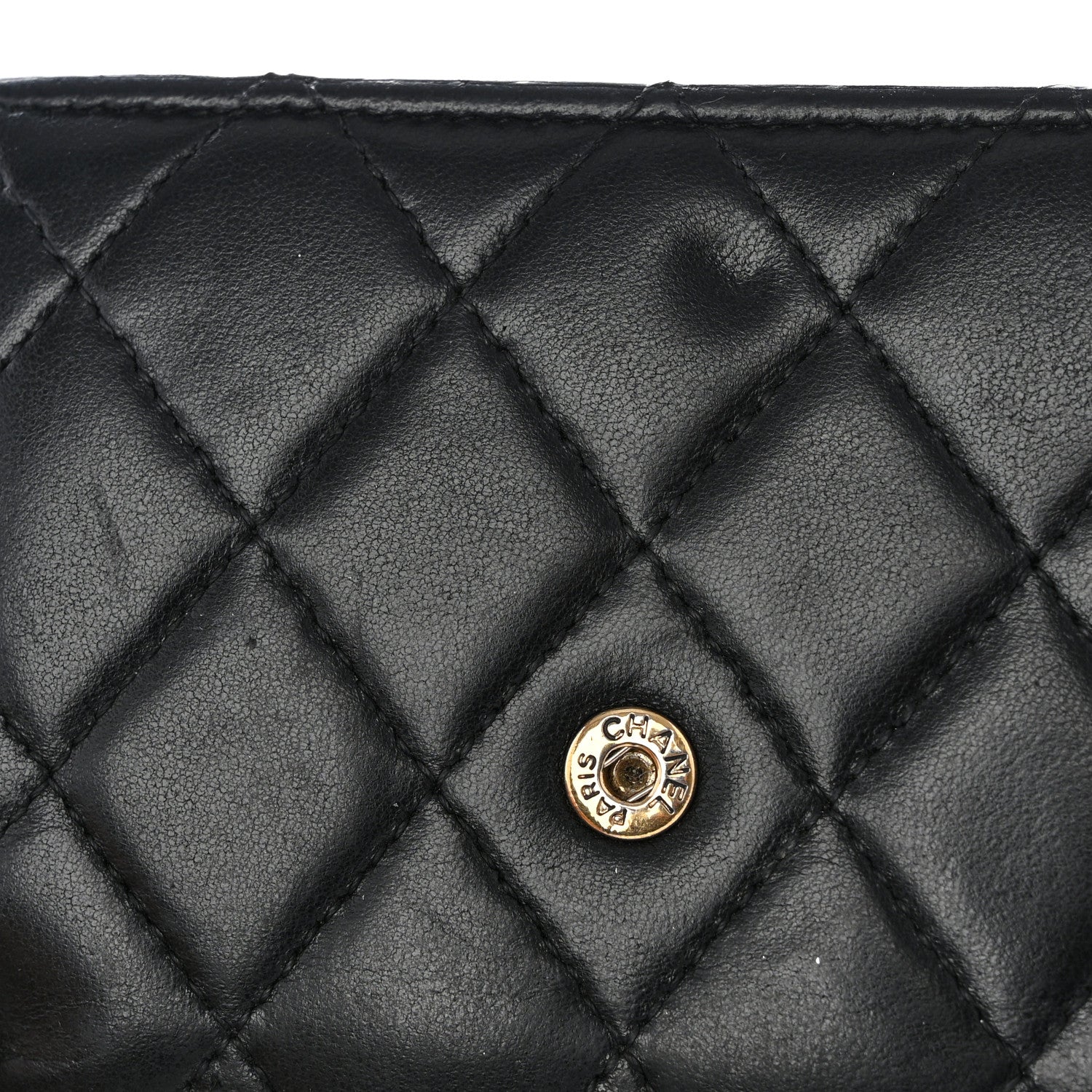 Chanel Lambskin Quilted Compact Flap Wallet Black 11 of 13
