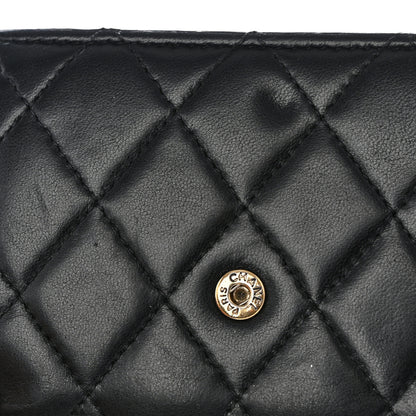 Chanel Lambskin Quilted Compact Flap Wallet Black 11 of 13