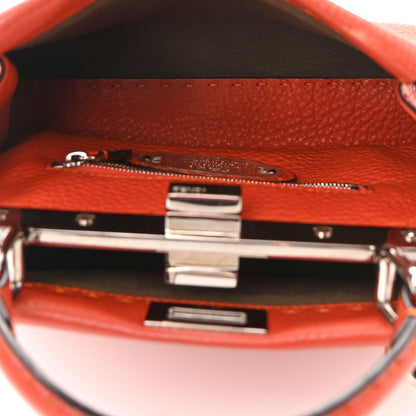 Fendi Cuoio Romano Selleria Mini Peekaboo Iconic Satchel Dark Orange 13 of 21